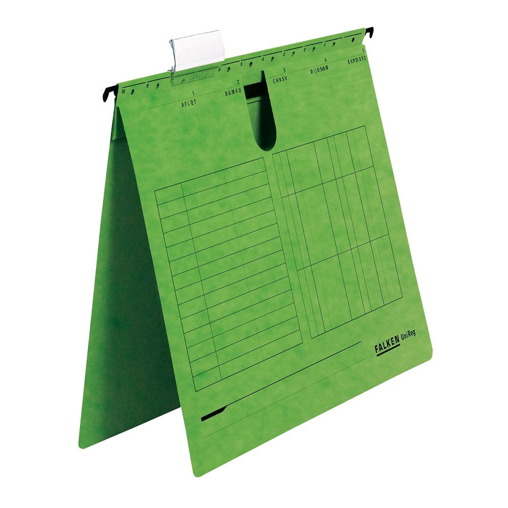 Dosar cu sina Falken, carton, verde, 25 bucati/cutie Dosar cu sina Falken, carton, verde, 25 bucati/cutie